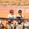 Two members of a high school mountain biking team in St. George, Utah.
